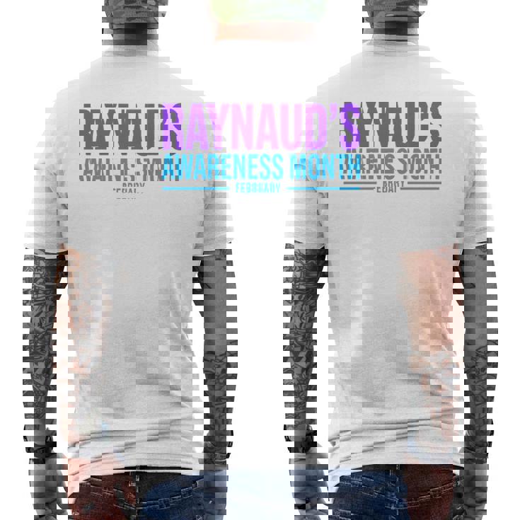 レイノー病啓発 レイノー啓発月間 長袖tシャツ メンズTシャツ バックプリント