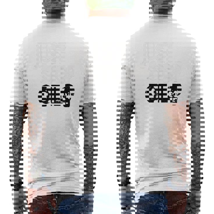 レトロ Justtop Oilave The Earth Meme メンズTシャツ バックプリント