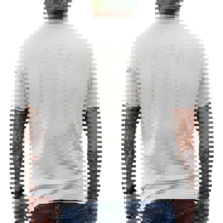 レトロ クリスマス メレ カリキマカ サンタクロース シャカ ハワイ メンズTシャツ バックプリント