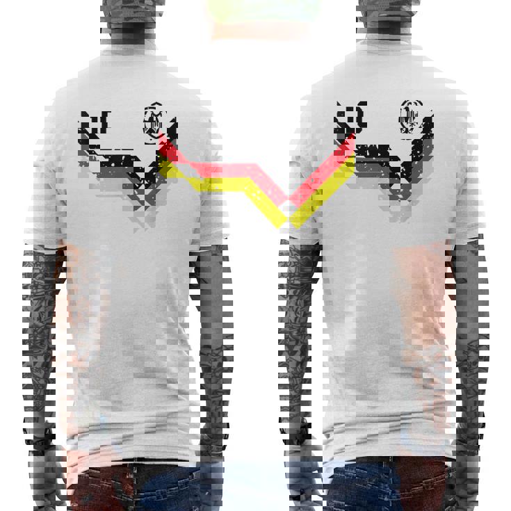 レトロなドイツシャツサッカージャージードイツ メンズTシャツ バックプリント