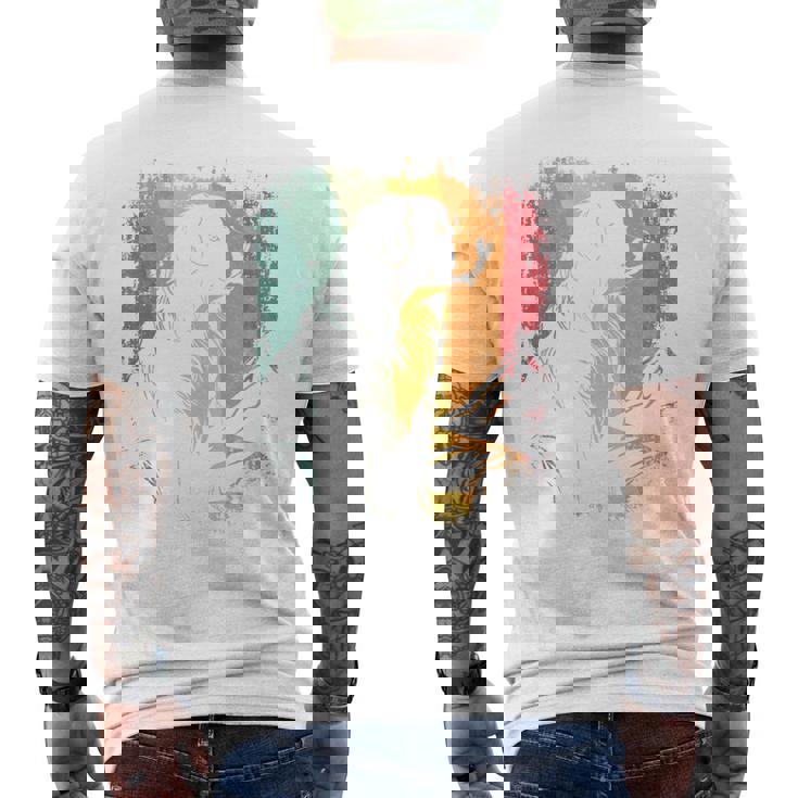 レトロなビンテージデザインのバーニーズマウンテンドッグ 長袖tシャツ メンズTシャツ バックプリント