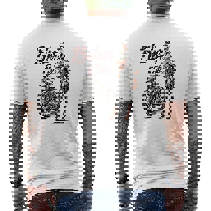 レトロなピンナップ メンズTシャツ バックプリント