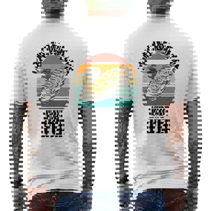 レトロ可愛い餃子 ギョーザなしでは人生は想像できない。 メンズTシャツ バックプリント