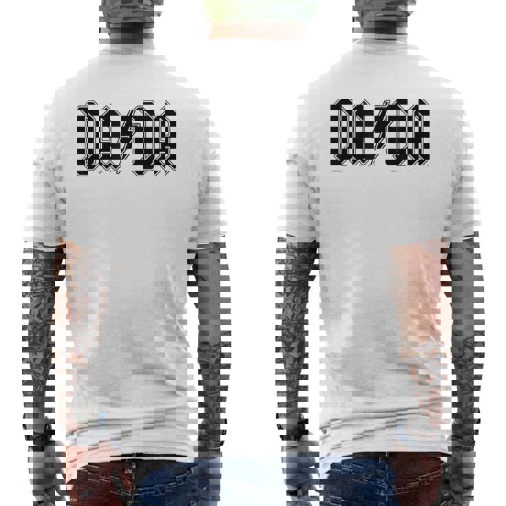 ロックンロール ダダ 父の日 新しいお父さんのために 彼のために ダダ メンズTシャツ バックプリント