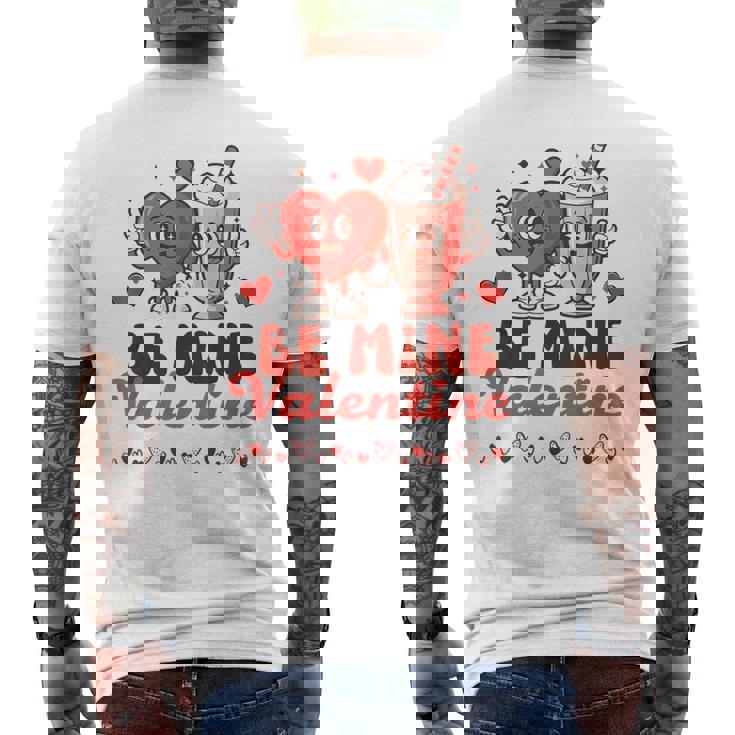 ロマンチックな手描きのスタイル バレンタインデー メンズTシャツ バックプリント