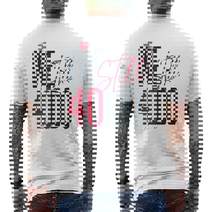 ロマンティックな結婚40周年 Wetill Do 40年 メンズTシャツ バックプリント