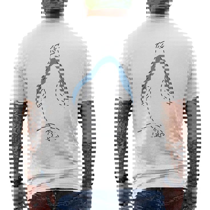 ワンライン キングペンギン エンペラーペンギン シーバード ぺんぎん メンズTシャツ バックプリント