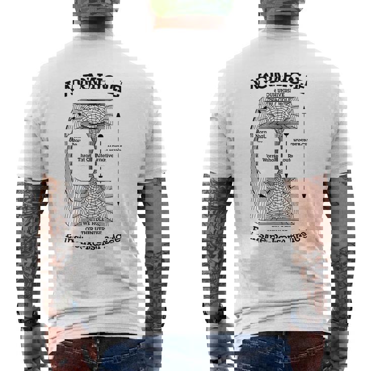 ワームホール アインシュタイン-ローゼンブリッジ ブラックホール ハイパースペース物理学 メンズTシャツ バックプリント