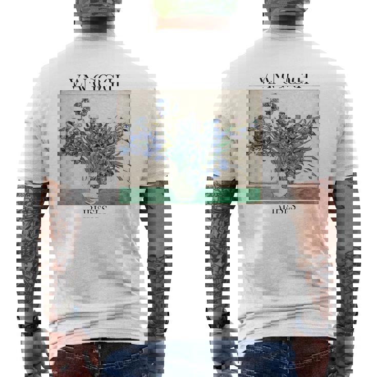ヴァン・ゴッホ アイリス 印象派 アート絵画 ヴィンセント・ヴァン・ゴッホ メンズTシャツ バックプリント