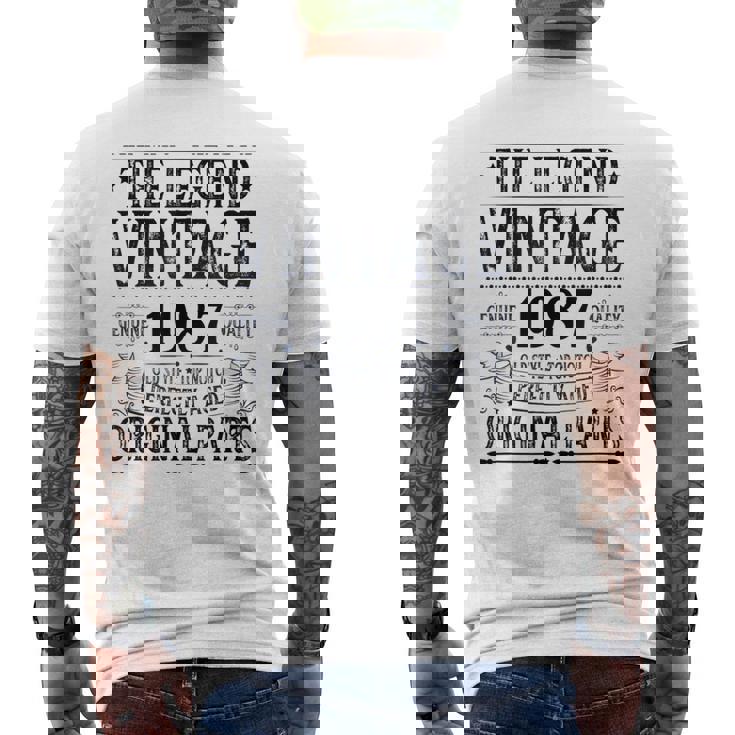 ヴィンテージ 1987 メンズ 限定版 Bday 1987 誕生日 メンズTシャツ バックプリント
