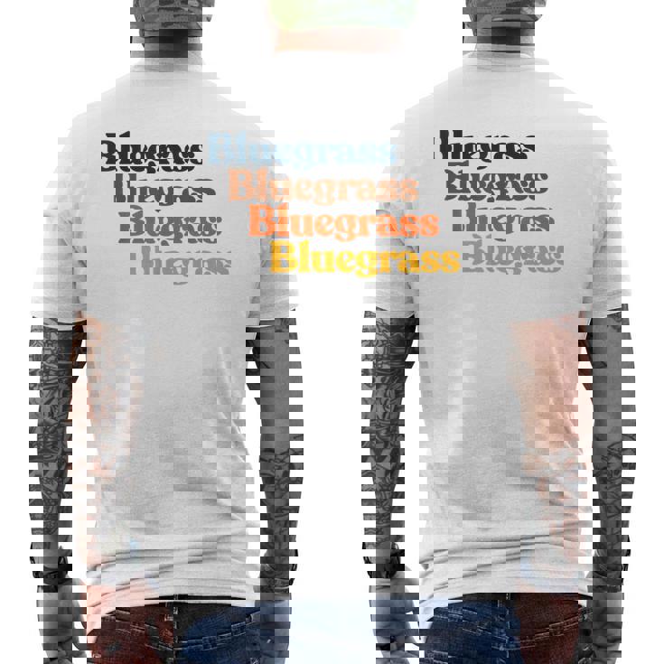 ヴィンテージ 70年代 ブルーグラス タイポグラフィ レトロ バイブ メンズTシャツ バックプリント