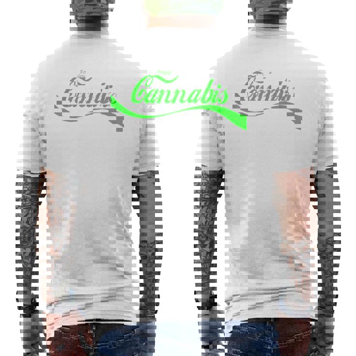 ヴィンテージ カンナビス アート レトロ マリファナ Thc レトロ 420日 ウィード メンズTシャツ バックプリント