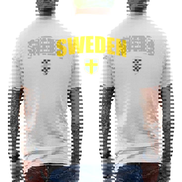 ヴィンテージ スウェーデン国旗 スウェーデン お土産 レトロ スウェーデン プライド メンズTシャツ バックプリント