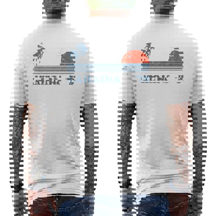 ヴィンテージ ラハイナ マウイ ハワイ ビーチ レトロ ハワイアン 70年代ギフト メンズTシャツ バックプリント