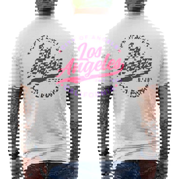 ヴィンテージ ロサンゼルス エンゼルス カリフォルニア レッドテキスト メンズTシャツ バックプリント