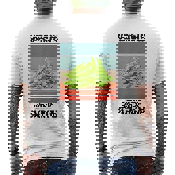 ヴィンテージ 枝豆 食べ物好き 週末は枝豆好きの人へ メンズTシャツ バックプリント