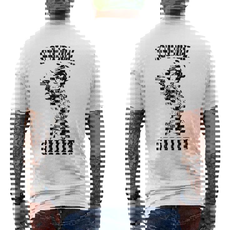 ヴィンテージカウガールシャツ Go On Git ウエスタンカウガール メンズTシャツ バックプリント