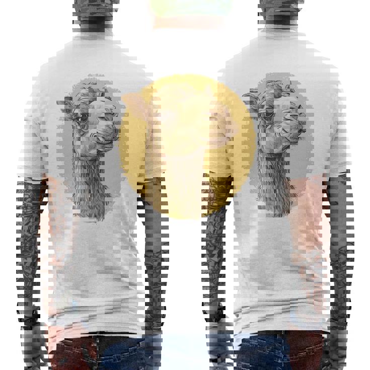 ヴィンテージラクダのイラスト 長袖tシャツ メンズTシャツ バックプリント