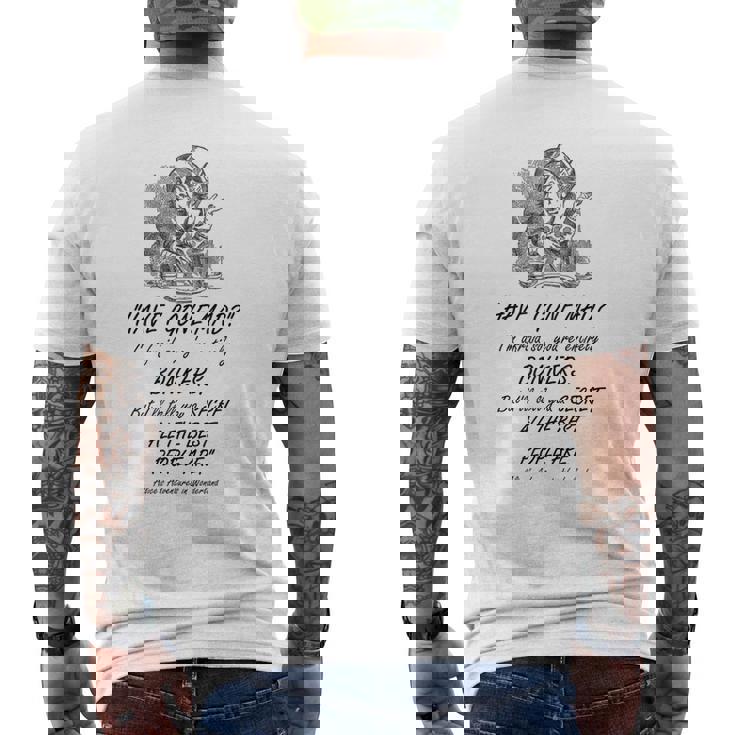 不思議の国のアリス マッドハッター デザイン メンズTシャツ バックプリント