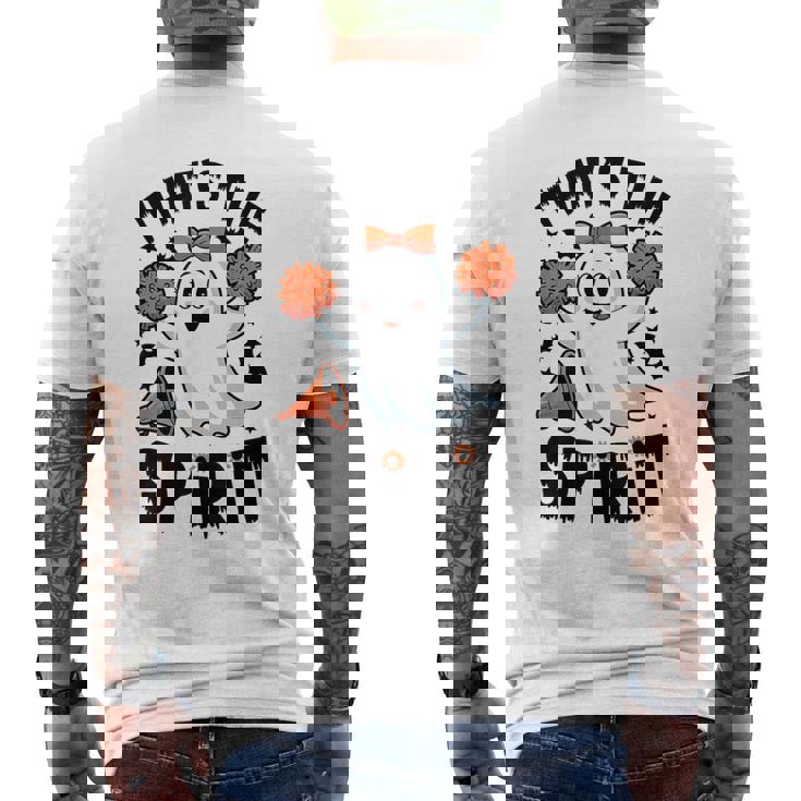 不気味なチアリーダー ゴースト ハロウィンコスチューム チアママスピリット。 メンズTシャツ バックプリント