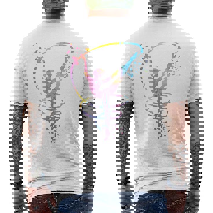 体操選手とバンドガールズ キッズ 新体操 メンズTシャツ バックプリント