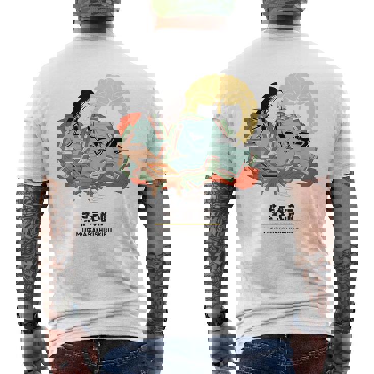 偉人シリーズ_紫式部 メンズTシャツ バックプリント