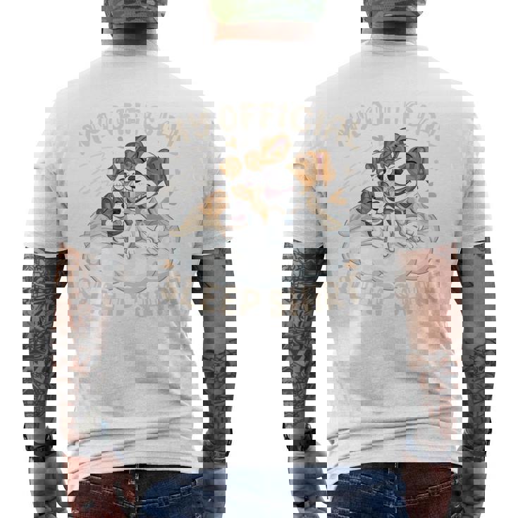 公式スリープシャツ、ジャックラッセルテリアと子犬 長袖tシャツ メンズTシャツ バックプリント