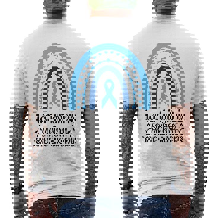 前立腺がん啓発 ライトブルー アーチ メンズTシャツ バックプリント