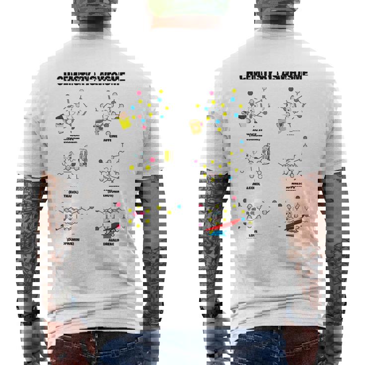 化学は素晴らしいです。面白いカワイイ化学分子 メンズTシャツ バックプリント