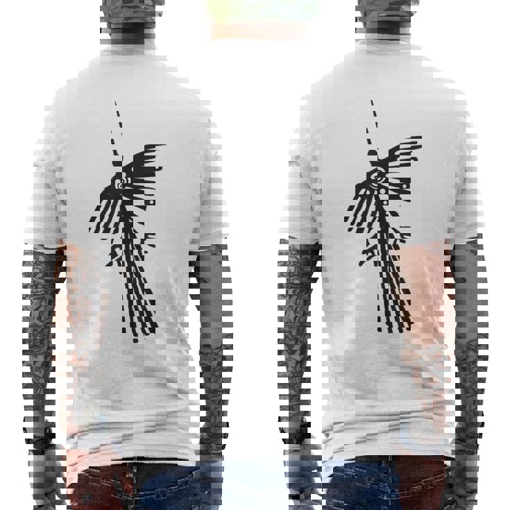 南米のペルーナスカラインハチドリコンドルのシルエット。 メンズTシャツ バックプリント