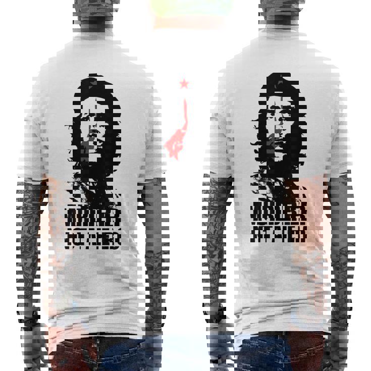 反チェ・ゲバラ・キューバ共産主義者 メンズTシャツ バックプリント