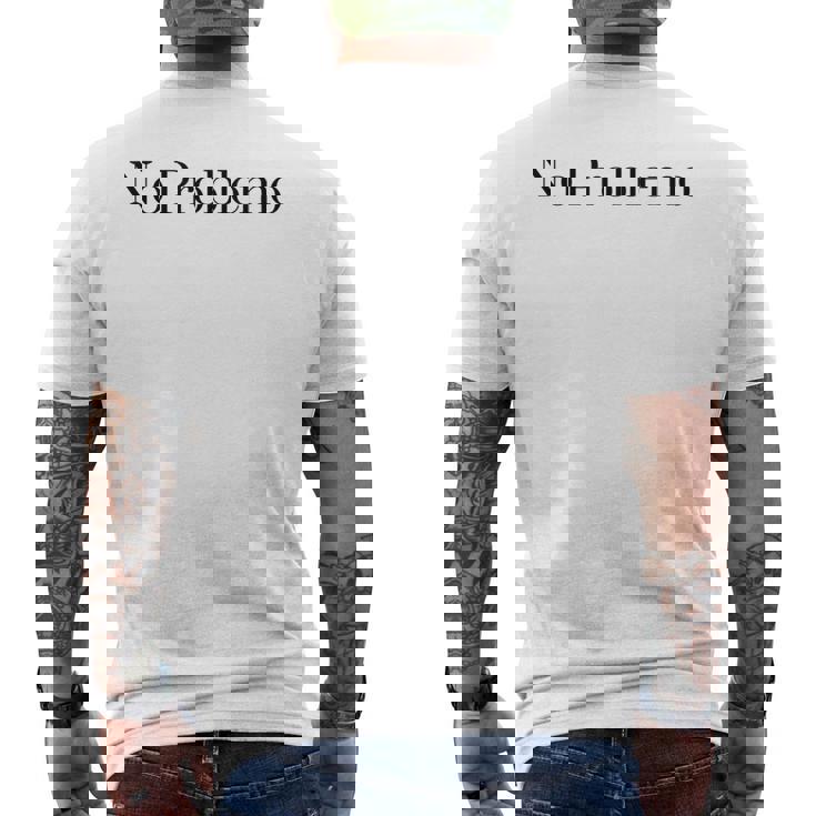 問題ありません メンズTシャツ バックプリント