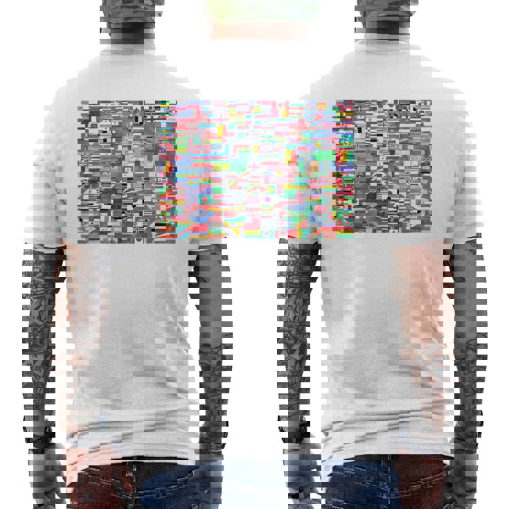 国際世界旗 国旗 世界地図 地球儀 メンズTシャツ バックプリント