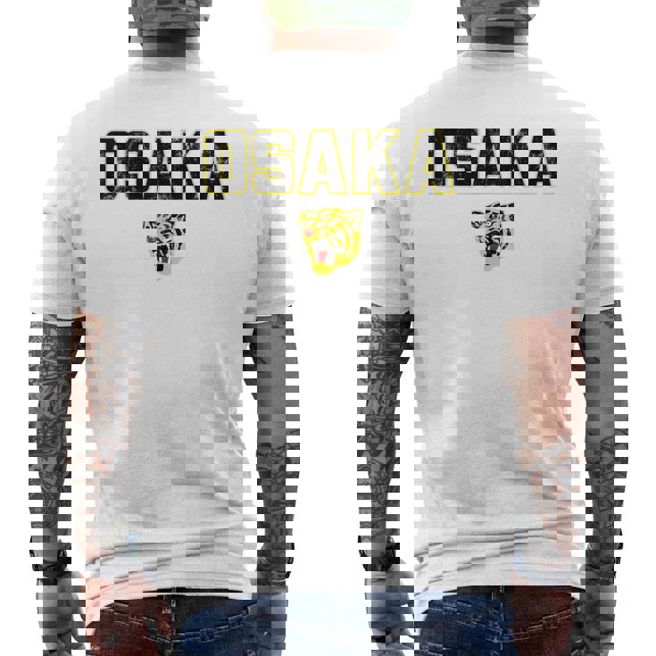 大阪タイガース ヴィンテージ 日本野球 ブラック メンズTシャツ バックプリント