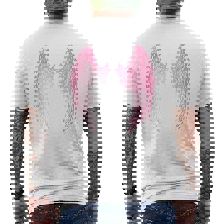 天使の翼 天使の羽 ヘヴンローズ メンズTシャツ バックプリント