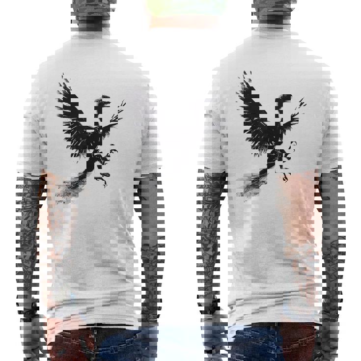 始祖鳥 恐竜モチーフ イラスト 始祖鳥 メンズTシャツ バックプリント