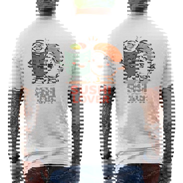 寿司好き メンズTシャツ バックプリント