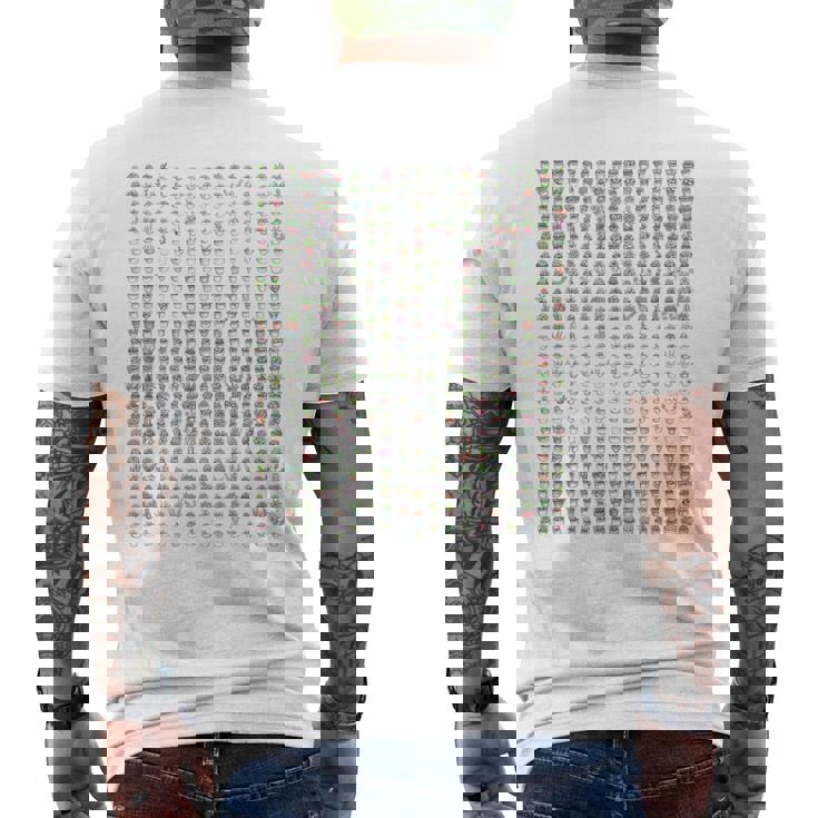 小さなかわいい多肉植物 メンズTシャツ バックプリント