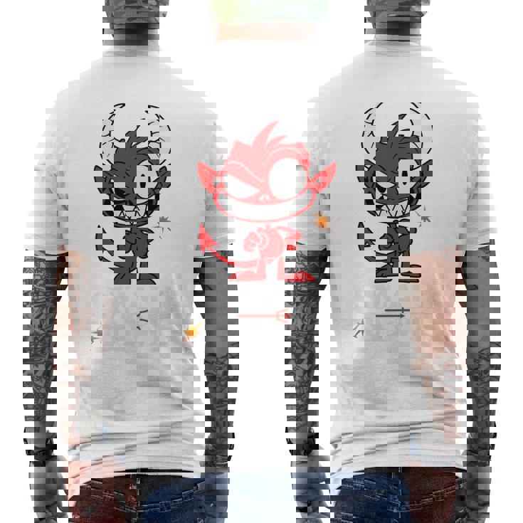 小さな悪魔 いたずらな小悪魔 長袖tシャツ メンズTシャツ バックプリント