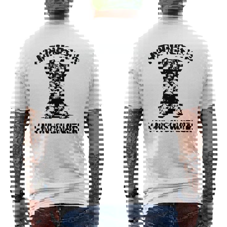 幸せはミニシュナウザー 長袖tシャツ メンズTシャツ バックプリント