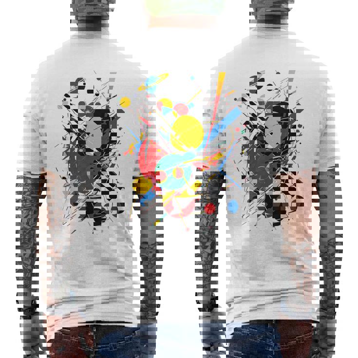 幾何学 抽象 カラフル アート グラフィック 幾何学模様 メンズTシャツ バックプリント