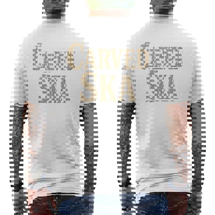 彫刻スカ 長袖tシャツ メンズTシャツ バックプリント