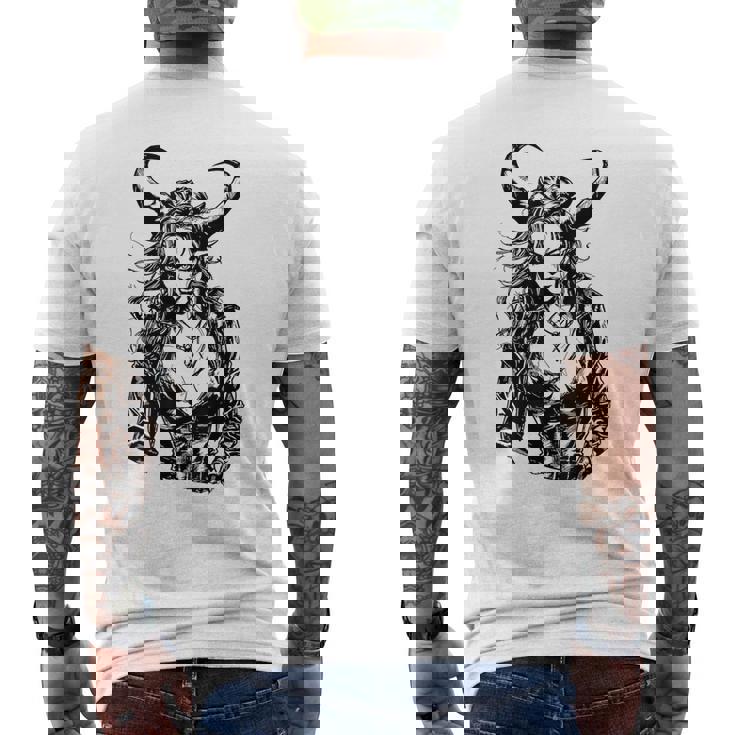 悪魔の女 メンズTシャツ バックプリント