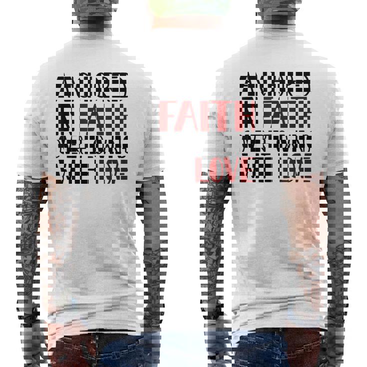 愛にあふれた信仰に定着するキリスト教バレンタイン。 メンズTシャツ バックプリント