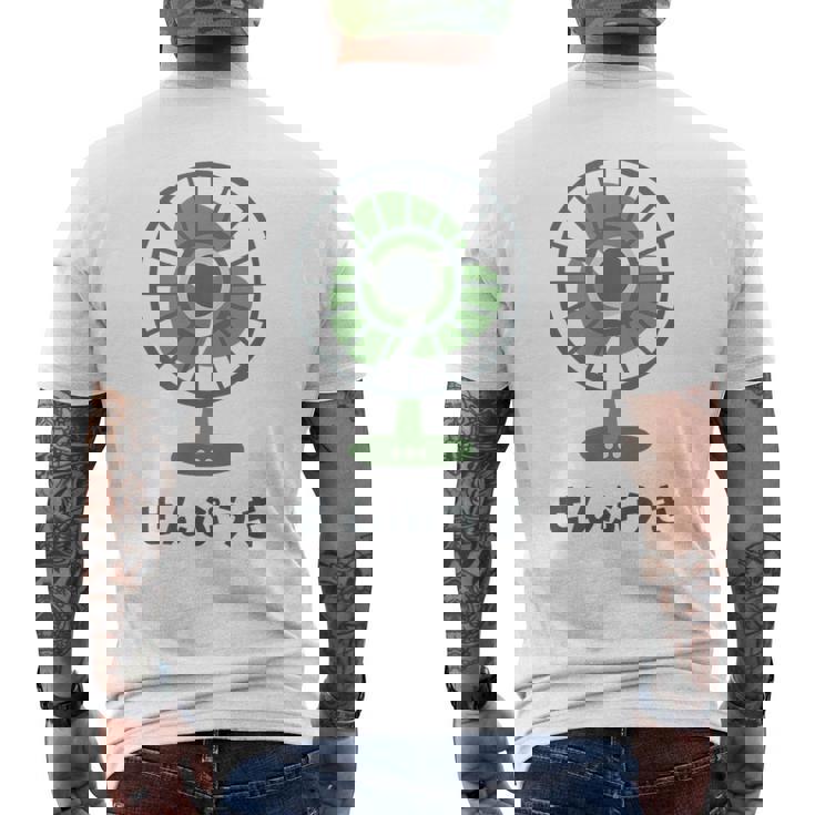 扇風機 昭和 レトロ ファン 昭和家電 昭和風 イラスト シンプル おもしろ かわいい メンズTシャツ バックプリント