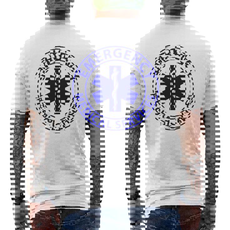 救急医療サービス Emt Ems メンズ レディース 救急救急救急救急救命士 メンズTシャツ バックプリント