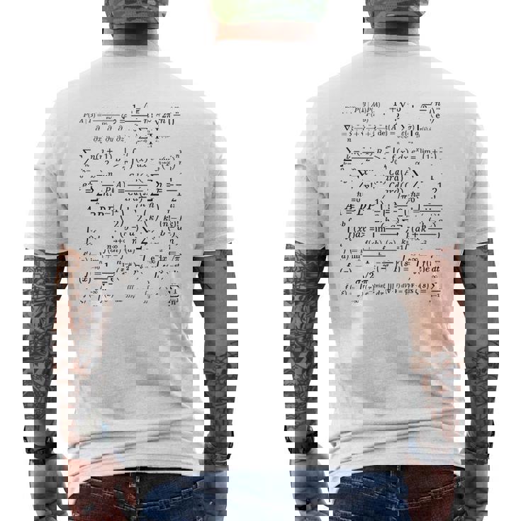 数学方程式と計算、微積分と代数、科学。 メンズTシャツ バックプリント