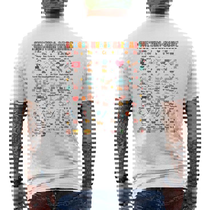 新学期 面白い 学校 看護師 アルファベット 学校 看護師 生活 メンズTシャツ バックプリント