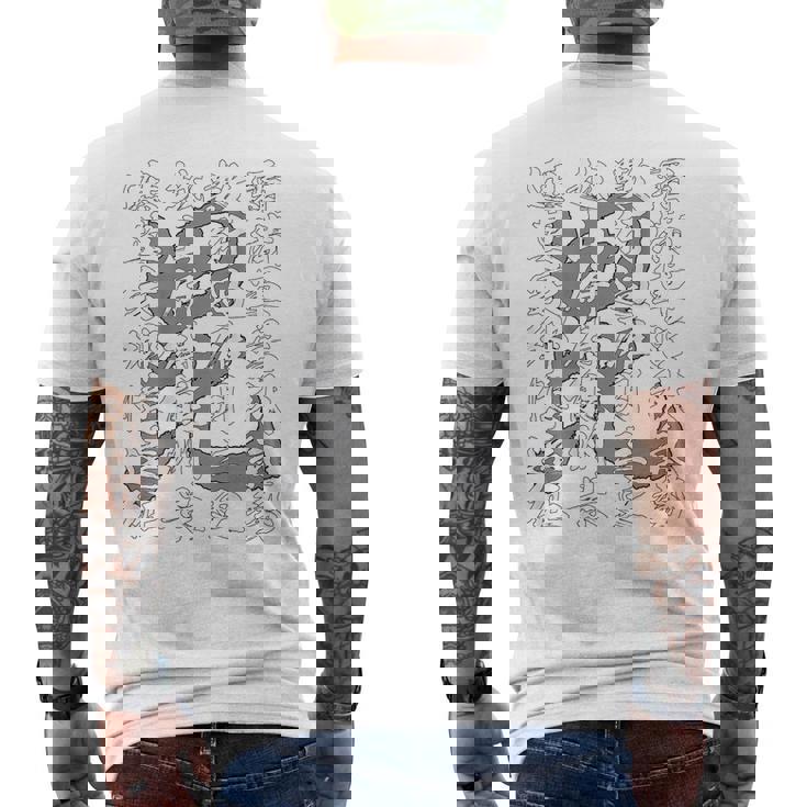 日本 侍 武士 上杉謙信 漢詩 九月十三夜 漢字 毘沙門天 旗印 バックプリント メンズTシャツ バックプリント