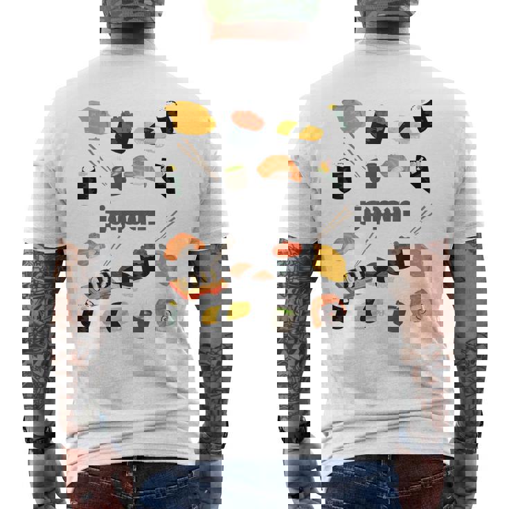 日本 寿司 お土産 メンズTシャツ バックプリント